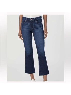 PAIGE Dark Wash Colette Crop Flare